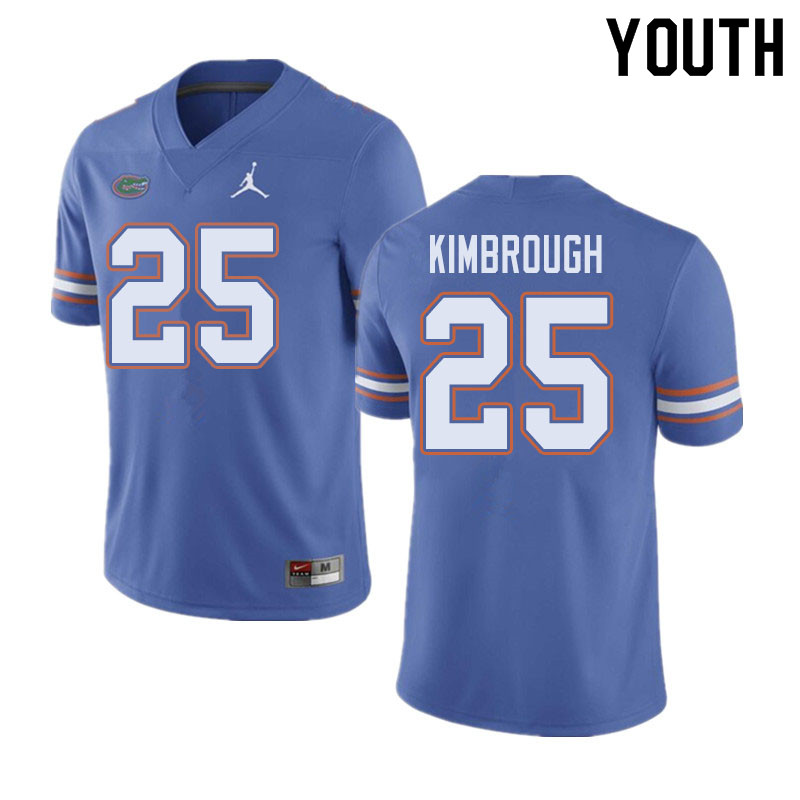 Jordan Brand Youth #25 Chester Kimbrough Florida Gators College Football Jerseys Sale-Blue - Click Image to Close